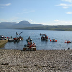 Scoraig Fundraising Raft Race, Little Loch Broom, August 2012