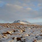 The top of Achmore track in Winter, looking south to Beinn Ghoblach